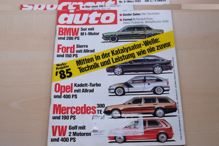 Deckblatt Sport Auto (03/1985)